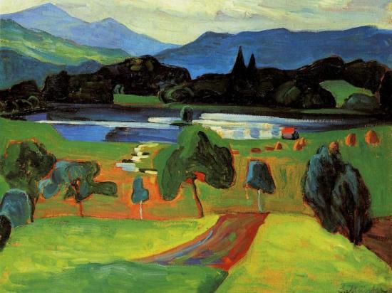 A Lake In The Mountains Artwork by Gabriele Münter