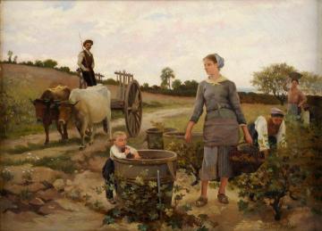 The Wine Harvest Artwork by Edouard Bernard Debat Ponsan