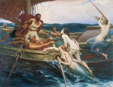 Ulysses And The Sirens Artwork by Herbert James Draper