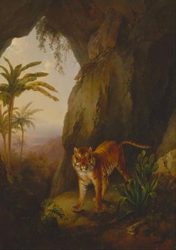 Tiger in a Cave Artwork by Jacques-Laurent Agasse