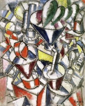 Still LIfe with Colored Cylinders Artwork by Fernand Léger