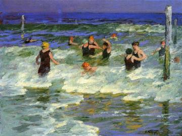 Bathing in the Surf Artwork by Edward Potthast