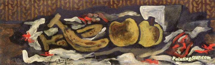 Fruit And Bowl Artwork by Georges Braque