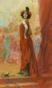 At the Bal Masque Artwork by Frederik Henrdik Kaemmerer