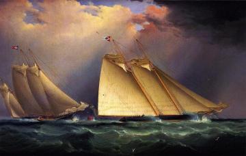 Dauntless And Sappho Rounding The Mark, 1871 Artwork by James E. Buttersworth