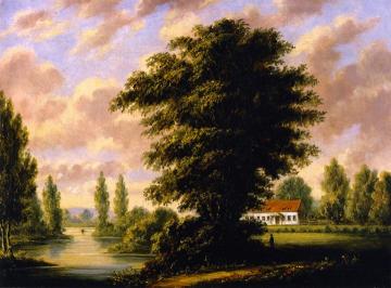 Seigneury at Sainte-Anne-de-la-Pérade Artwork by Cornelius Krieghoff