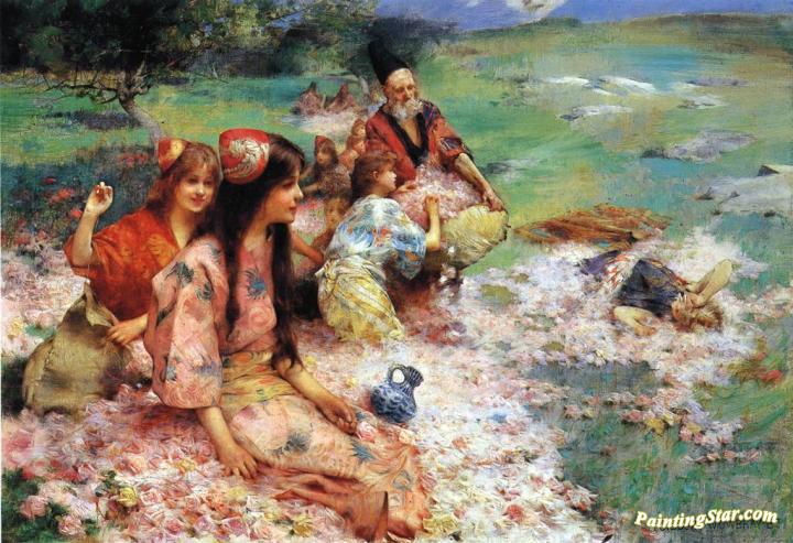 Rose Harvest Artwork by Henry Siddons Mowbray