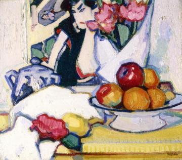 Flowers and Fruit Artwork by Samuel John Peploe