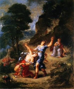 Spring - Orpheus and Eurydice Artwork by Eugène Delacroix