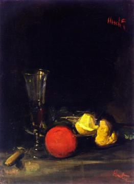 Still LIfe of Fruit and a Wine Glass Artwork by George Leslie Hunter
