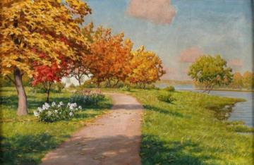 Autumn Landscape Artwork by Johan Krouthén