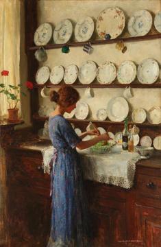 The Lady Of The House Artwork by William Henry Margetson