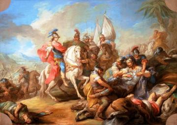 The Victory Of Alexander Over Porus Artwork by Carle van Loo