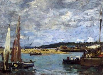 The Ferry to Deauville Artwork by Eugène-Louis Boudin