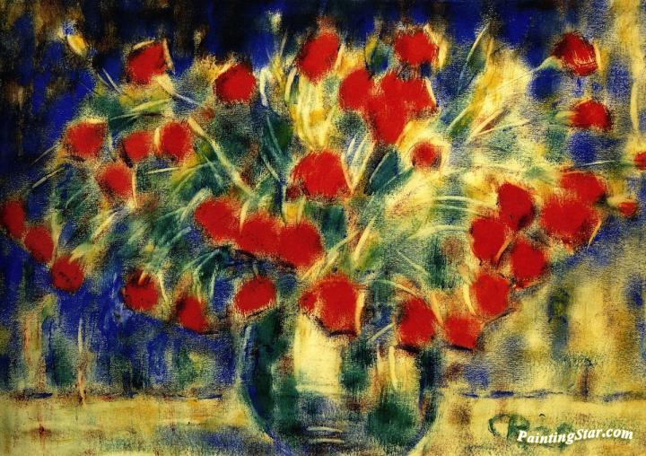 Red Bouquet Artwork by Christian Rohlfs