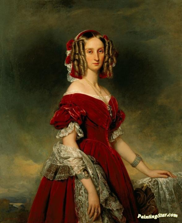 Portrait Of Louise D’orléans Artwork by Franz Xavier Winterhalter