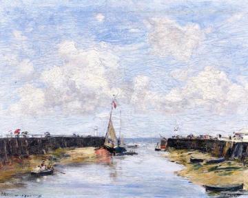 Trouville, the Jettys, Low Tide Artwork by Eugène-Louis Boudin