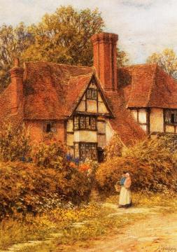 Manor House, Kent Artwork by Helen Allingham