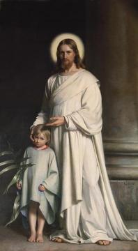 Christ Blessing The Little Child Artwork by Carl Heinrich Bloch