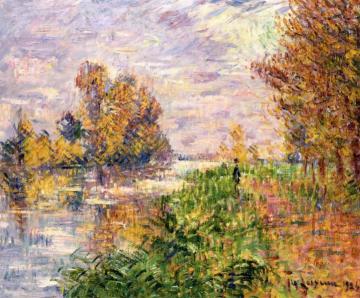 The River in Autumn, Saint-Cyr du Vaudreuil Artwork by Gustave Loiseau