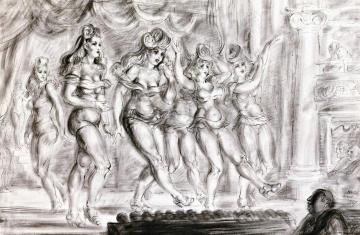 Hudson's Burlesque Artwork by Reginald Marsh