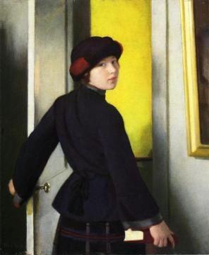 Leaving The Studio Artwork by William Mcgregor Paxton