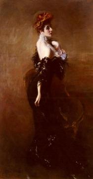Madame Pages In Evening Dress Artwork by Giovanni Boldini