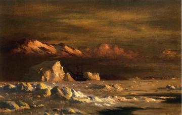 Ship and Icebergs Artwork by William Bradford