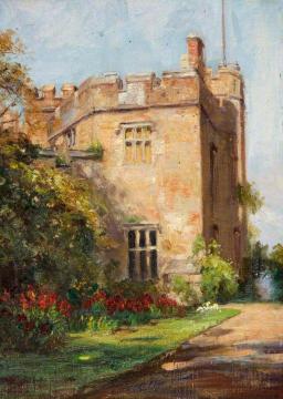 A View Along The Terrace Walk To Dunster Castle, Somerset Artwork by Frank Moss Bennett