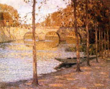 The Bridge, Chace-Varrains Artwork by Henri Le Sidaner