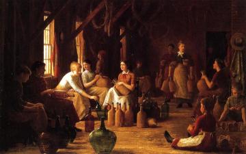 Women Weaving Artwork by Enoch Wood Perry