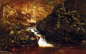 Waterfall, Huntington, Massachusetts Artwork by John George Brown