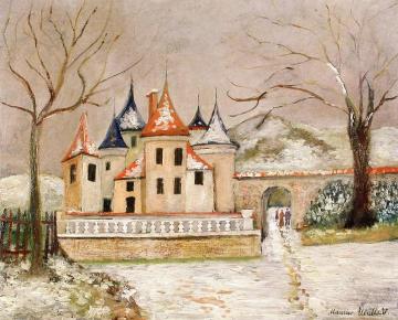A Small Chateau in the Snow Artwork by Maurice Utrillo