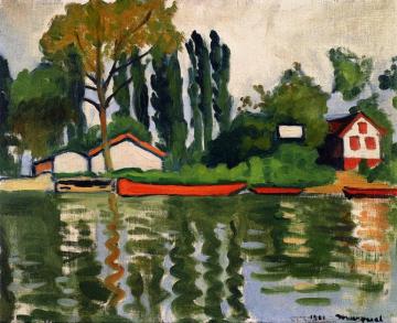 Poplars at Villennes Artwork by Albert Marquet