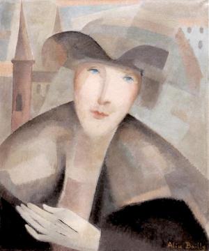 Young Woman with White Glove Artwork by Alice Bailly