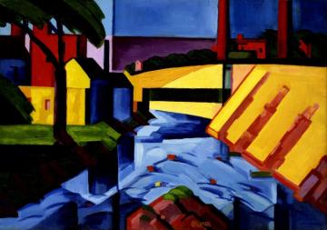 Evening Tones Artwork by Oscar Bluemner