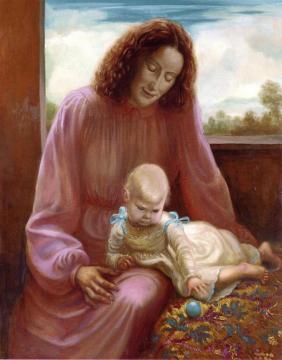 Mother And Child (frau Irmgard Bahle) Artwork by Otto Dix