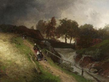 Westfalian Mill near Capenberg Artwork by Andreas Achenbach
