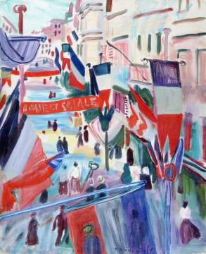 July 14th at Le Havre Artwork by Raoul Dufy