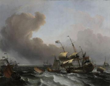 Storm on the Dutch Coast Artwork by Ludolf Bakhuizen