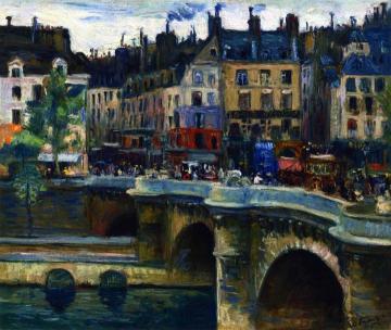 The Pont Neuf In Paris (grey Weather) Artwork by Emile-othon Friesz