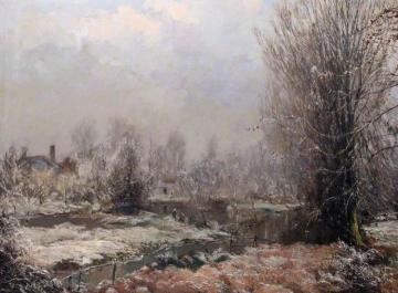 Winter, Mill Farm, Weston Turville, Buckinghamshire Artwork by Alexander Jamieson
