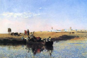 Scene at Sale, Morocco Artwork by Edwin Lord Weeks
