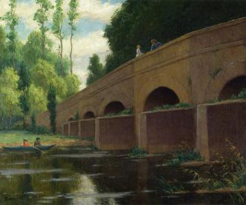 Bridge in the Countryside Artwork by Edgar S. Cameron