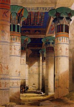 Portico of the Temple of Isis at Philae Artwork by David Roberts