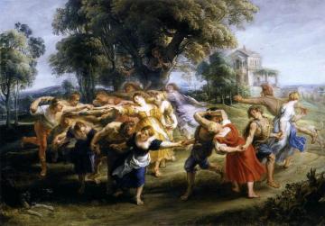 Dance of Italian Villagers Artwork by Peter Paul Rubens
