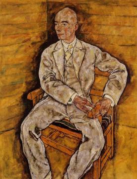 Portrait of Victor Ritter von Bauer Artwork by Egon Schiele