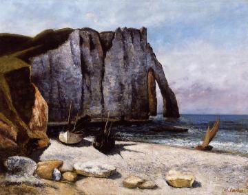 The Cliff at Etretat, the Porte d'Avale Artwork by Gustave Courbet