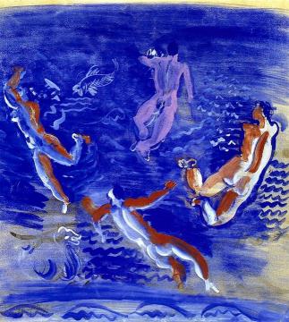 Swimmers Artwork by Raoul Dufy