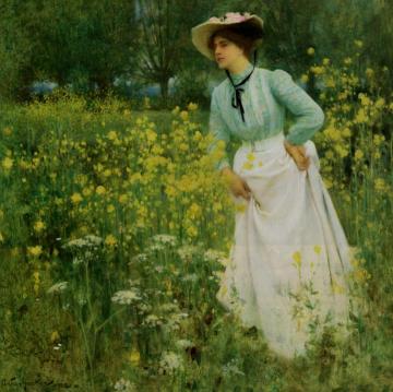 A Morning Walk Artwork by Arthur Hacker